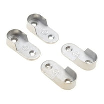 4x Support Wardrobe Rod Socket Fitting Round Brackets Thicken Metal Closet Rod