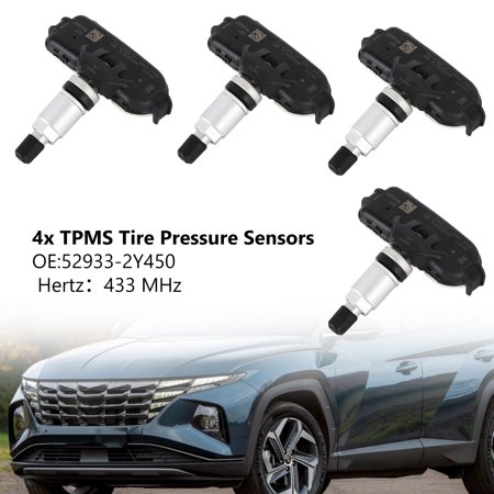 4x TPMS Tire Pressure Sensor 52933-2Y450 For Hyundai ix35 Tucson