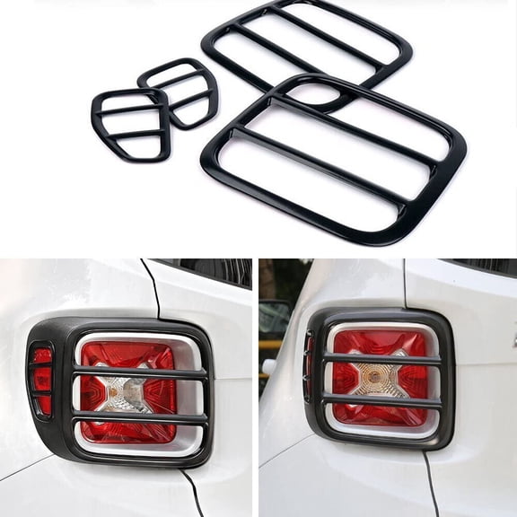 4x Tail Light Covers Rear Lamp Guard Trim Protector for Jeep Renegade 2015-2018