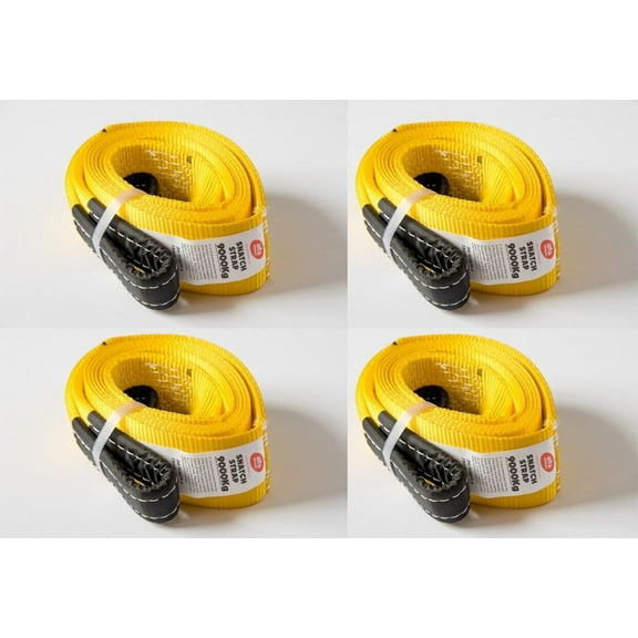 4x Tow Strap Winch Rescue 10ft 9T 3" 20000lbs Tree Saver rigging Mud 3x10 Snow