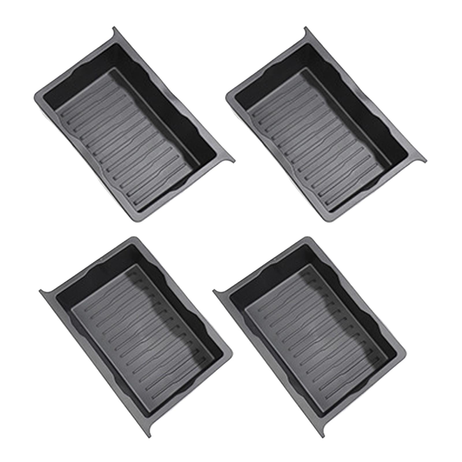 4x Under Seat Storage Box Hidden Tray Interior Accessories Replacement Container