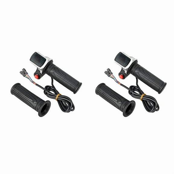4x Universal Electric Bike Throttle with LCD Display Handle Throttle for 36V Twist Throttle Scooter E-Bike Parts