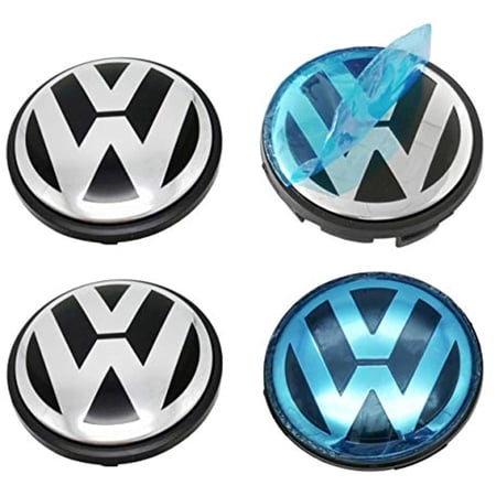 Wheel Center Hub Caps 65mm Wheel Hub Cover Replacements Logo Badge Emblem for VW P/N:3B7 601 171, Sets of 4PCS