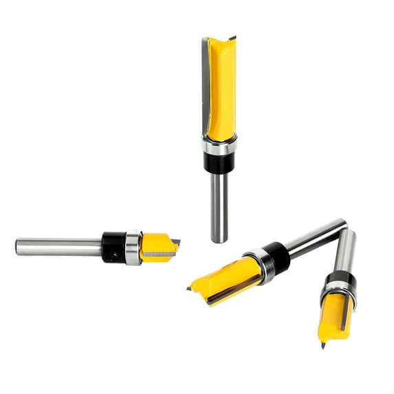 4x Versatile Router Bits for Wood 1/4" Shank, Three-Dimensional Clearance for Slotting and Trimming