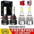 thumbnail image 1 of 4x White LED Headlight Bulb Hi/Lo For Dodge RAM 1500 2500 3500 2013 2014-15 r, 1 of 5