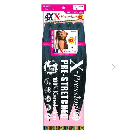4x Xpression Beauty Elements Braiding Hair