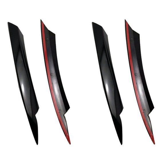 4x for  B7 2010-2015 Car Headlight Eyelids Eyebrows ABS Headlight Lamp Sticker Cover Trim Accessories - Black