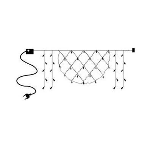 4x0.6m Triple Screen LED Mesh Net Fairy Light, Blue Outdoor Shrub Courtyard Garden Decorative Light String