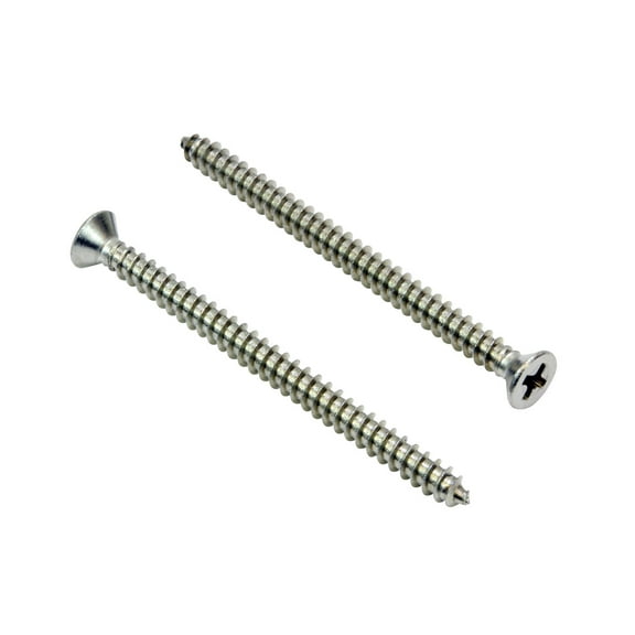 #4x1-1/2" Stainless Flat Head Phillips Wood Screw, (100 pc), 18-8 (304) Stainless Steel Screws by Bolt Dropper