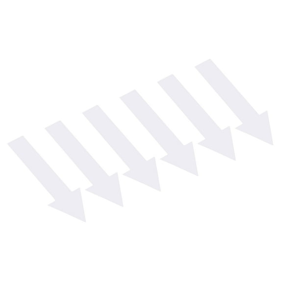 4x1.2" Arrow Sticker Directional Sign Adhesive Removable Floor Decal, White, 15Set / 90 Pack