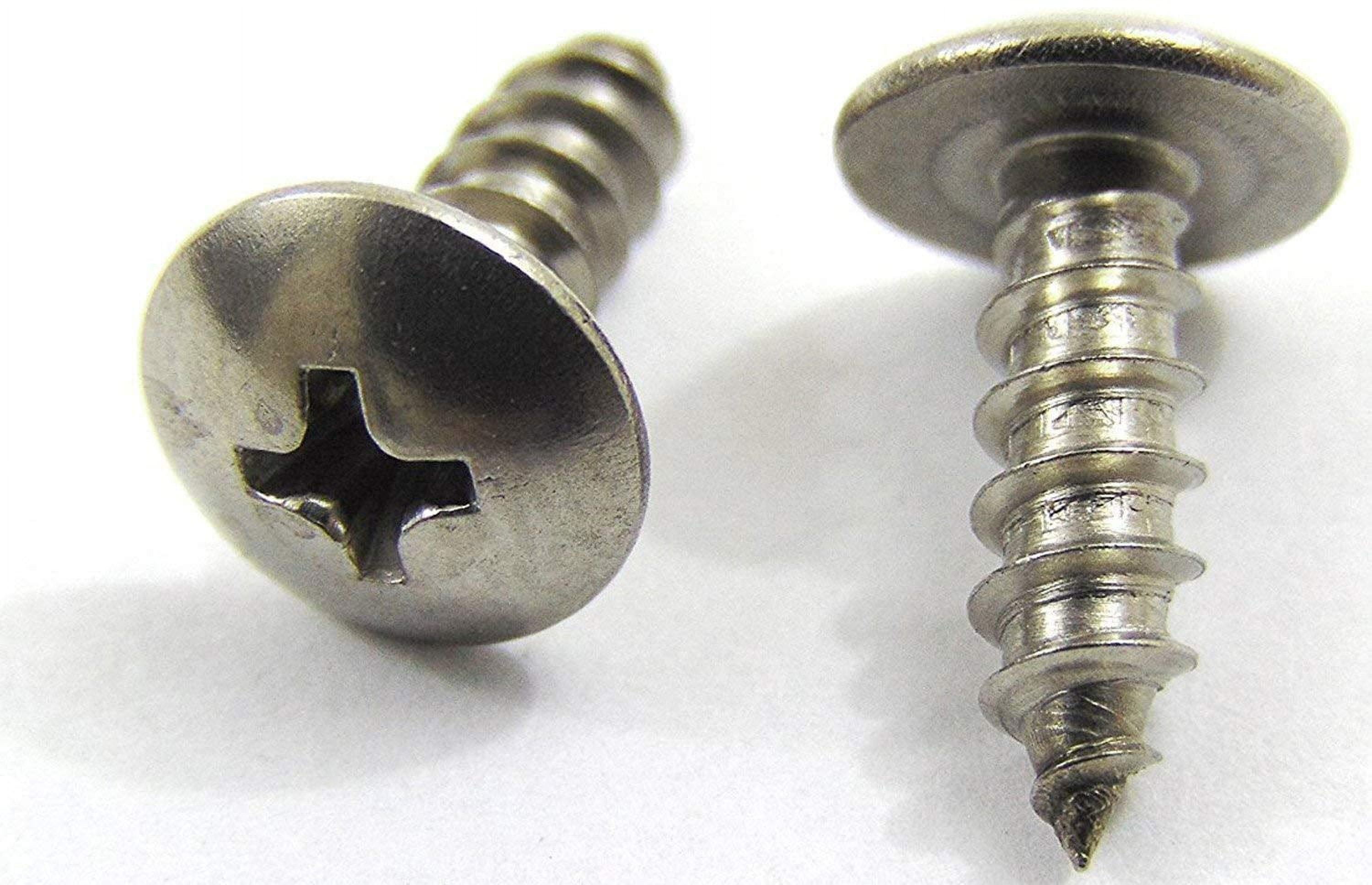 #4 x 1/2 inch Stainless Steel Truss Head Phillips Wood Screws (100 pieces)