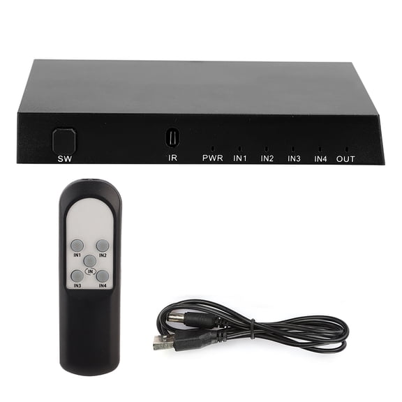 4x1 4K 60Hz HDMI 2.0 Automatic Manual Switcher Splitter Adapter for Home Theater
