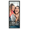 thumbnail image 1 of 4x10 Black Wood Picture Frame - UV Acrylic, Foam Board Backing, Hanging Hardware, 1 of 9