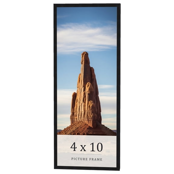4x10 In Frame Black Real Wood Picture Frame Width 0.75 inches | Interior Frame Depth 0.5 inches |