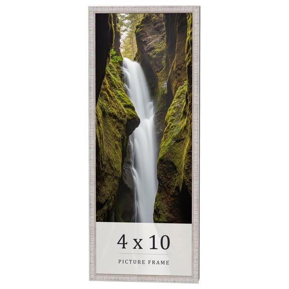 4x10 In Frame White Real Wood Picture Frame Width 0.75 inches | Interior Frame Depth 0.5 inches |