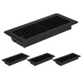 thumbnail image 1 of 4x10 Inch Floor Vent Covers, Floor Registers Metal Walkable Air Vent Covers Easy Adjustable Air Supply Lever, Black 4 Pcs, 1 of 7