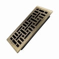 thumbnail image 1 of 4x10 Inches Heavy Duty Walkable Floor Register Easy Adjust Air Supply Lever Floor Vents - Seattle Design - Vent Cover for Home Floor - Antique Brass, 1 of 7