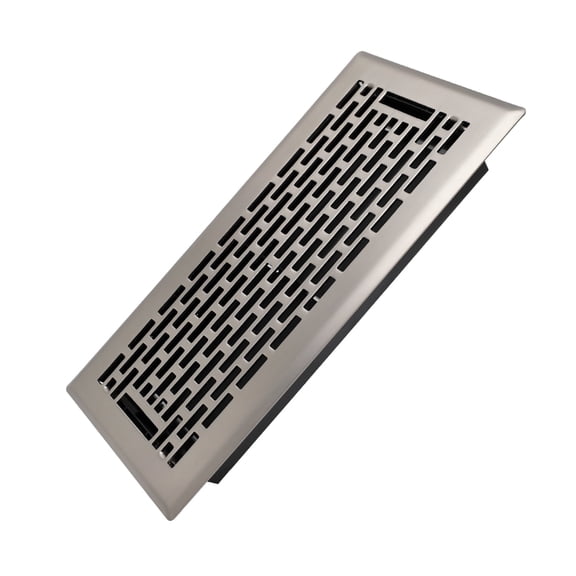 4x10 inches Heavy-Duty Walkable Floor Register with Adjustable Air Lever - Metal Boston Design Decorative Vent Cover