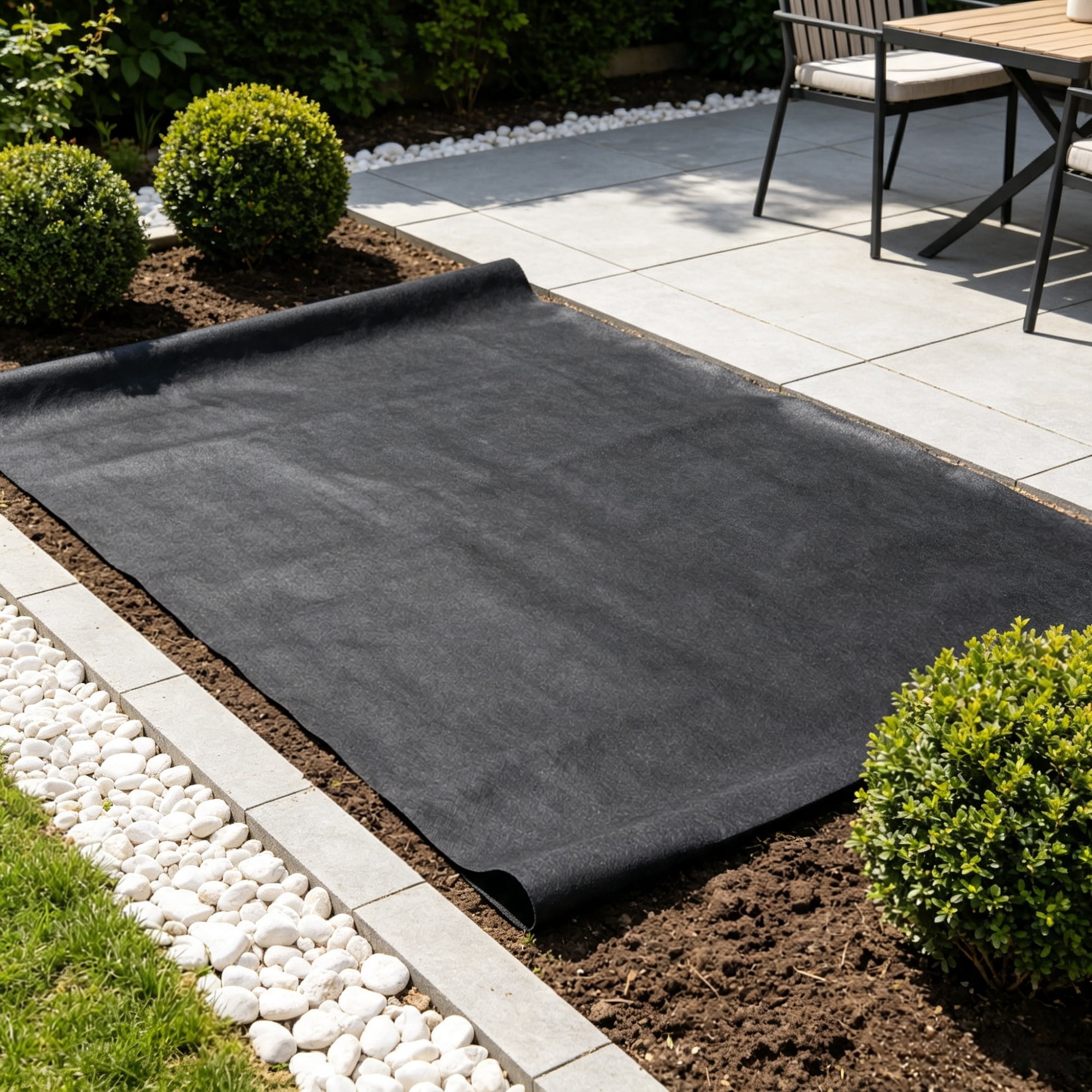 4x100FT 8OZ Non Woven Geotextile Fabric, Heavy Duty Weed Barrier Landscape Fabric, Ground Cover Weed Control, French Drains Drainage Fabric, Black