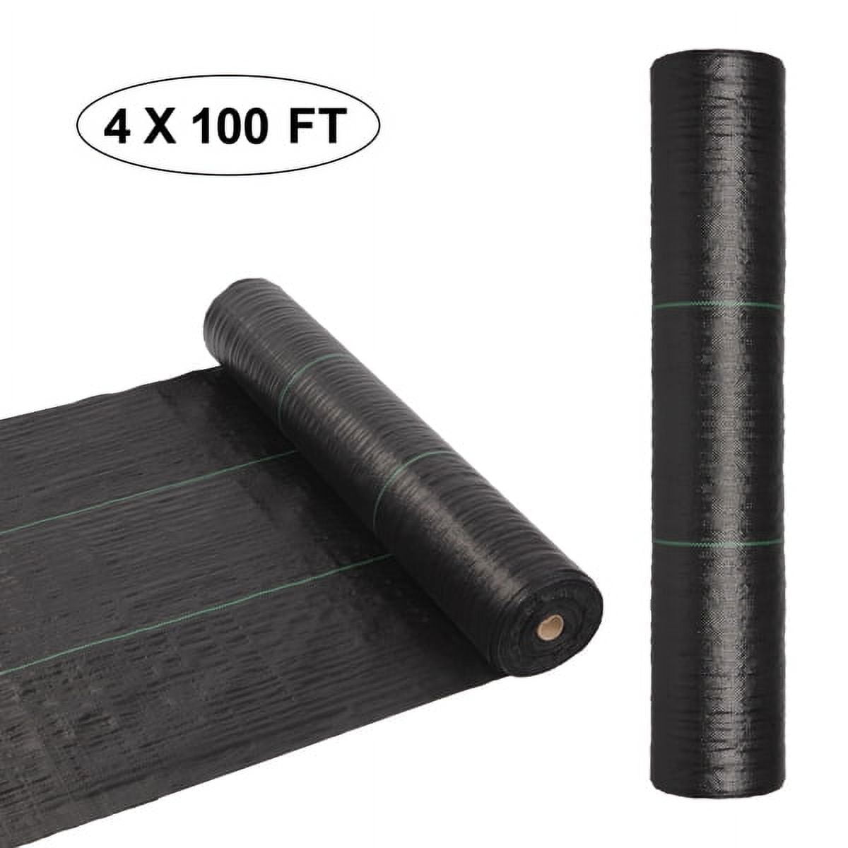 4x100ft Weed Control for Flowers, Crops, Greenhouses, Potted Plants, Black