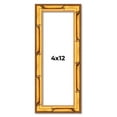 thumbnail image 1 of 4x12 Frame Gold Bamboo Solid Wood Picture Frame | 1 Inch Moulding Width | Interior Frame Depth 0.75, 1 of 8