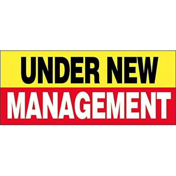 4x12 Ft Under New Management Vinyl Banner Sign yrb