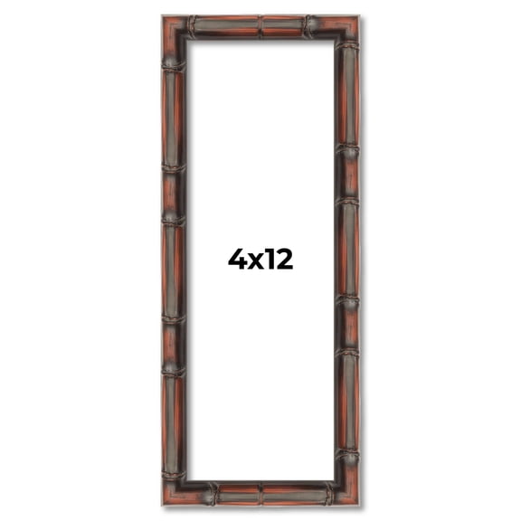 4x12 IN Frame Brown Bamboo with Dark Coffee/Walnut Finish | Solid Wood Picture Frame Width 0.75