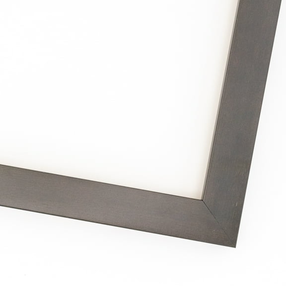 4x12 In Flat Charcoal Grey Wood Frame - "The Edge" Medium - Great for Posters, Photos, Art Prints,
