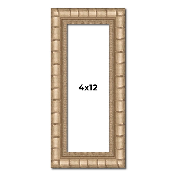 4x12 In Frame Silver Real Wood Picture Frame Width 1.5 inches | Interior Frame Depth 0.5 inches |