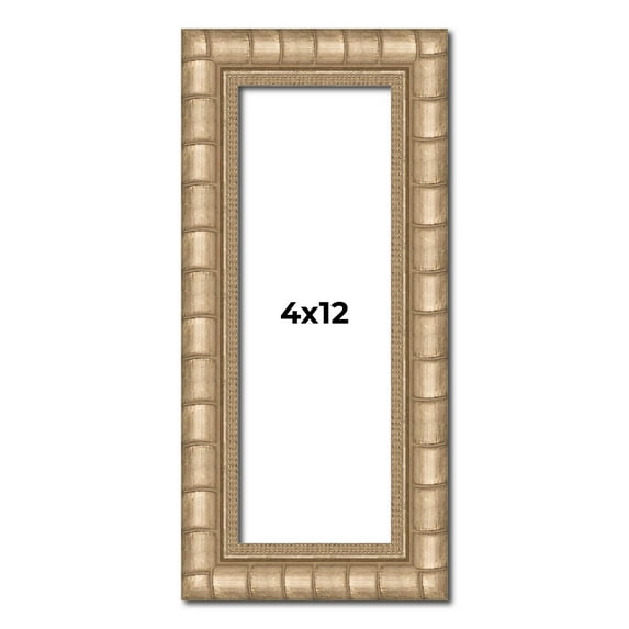 4x12 In Frame Silver Real Wood Picture Frame Width 1.5 inches | Interior Frame Depth 0.5 inches |