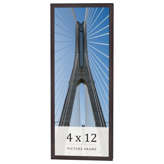 4x12 In Rustic Brown Real Wood Picture Frame Width 0.75 inches | Interior Frame Depth 0.5 inches |