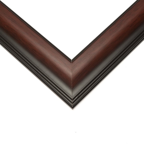 4x12 Linear Brown Picture Frame - UV Acrylic, Foam Board Backing, Hanging Hardware