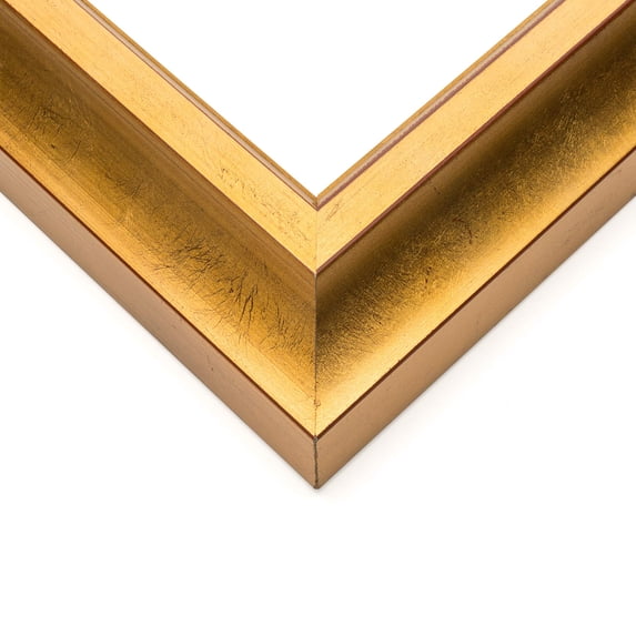 4x12 Shadow Box 1.75" Deep Gold Picture Frame - UV Acrylic, Backing, Hanging Hardware