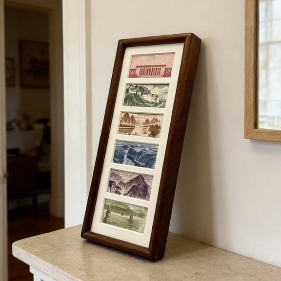4x12 Wood Picture Frames, Long Rectangle Picture Frame for Wall,Mini Collage Pictures Frames for Wall and Tabletop Display,Graduate Gift Collage Frame