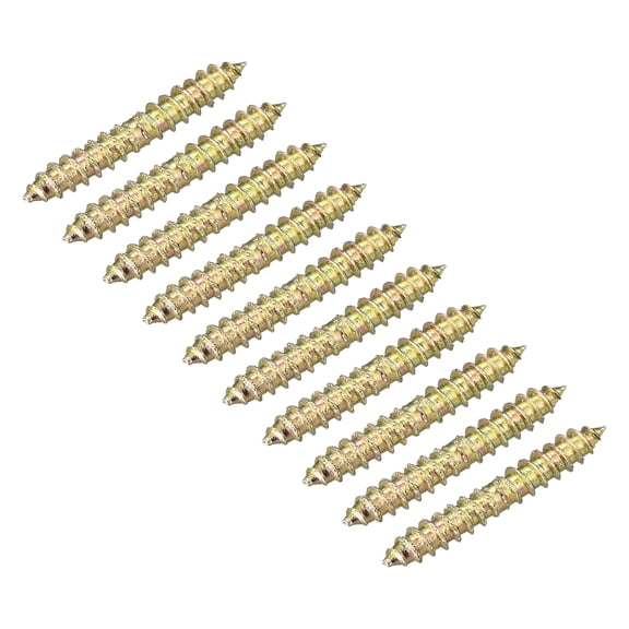 4x13mm Hanger Bolts, 48 Pack Double Ended Self-Tapping Thread Dowel Screws