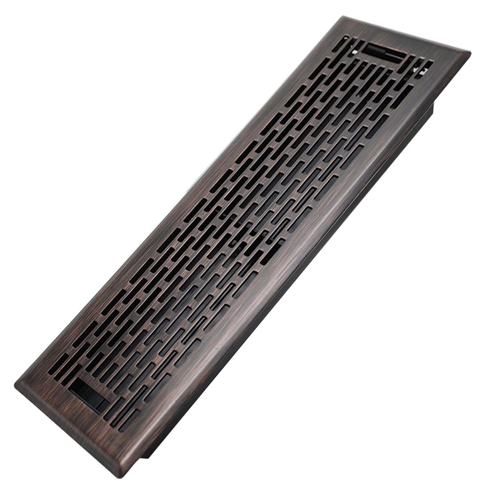 4x14 Inches B Pack Heavy Duty Walkable Floor Register Easy Adjust Air Supply Lever Floor Vents - Boston Design - Vent Cover for Home Floor - Oil Rubbed Bronze
