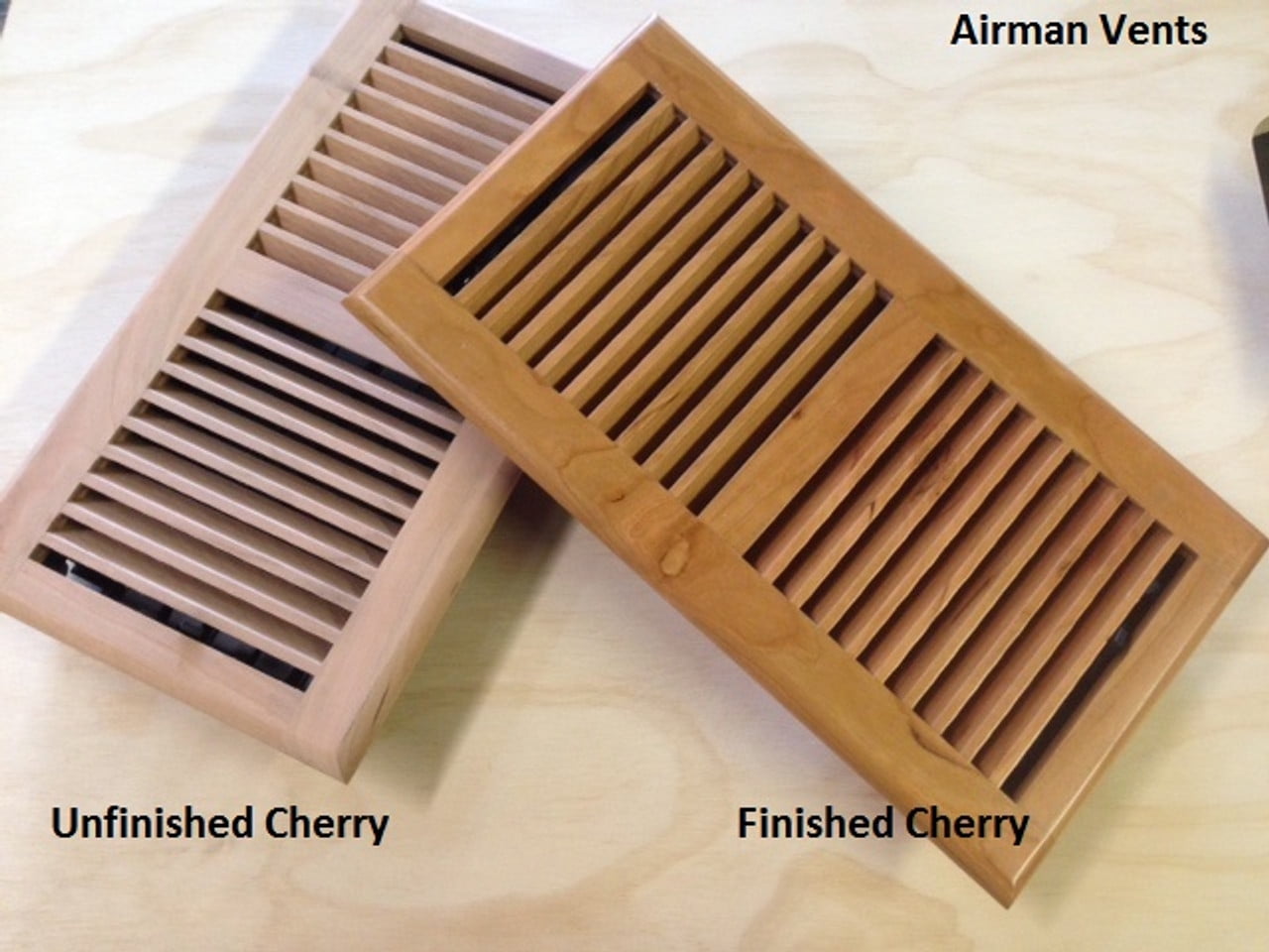 4x14LC Floor Brazilian Cherry Register Prefinished with Metal Dumper Register