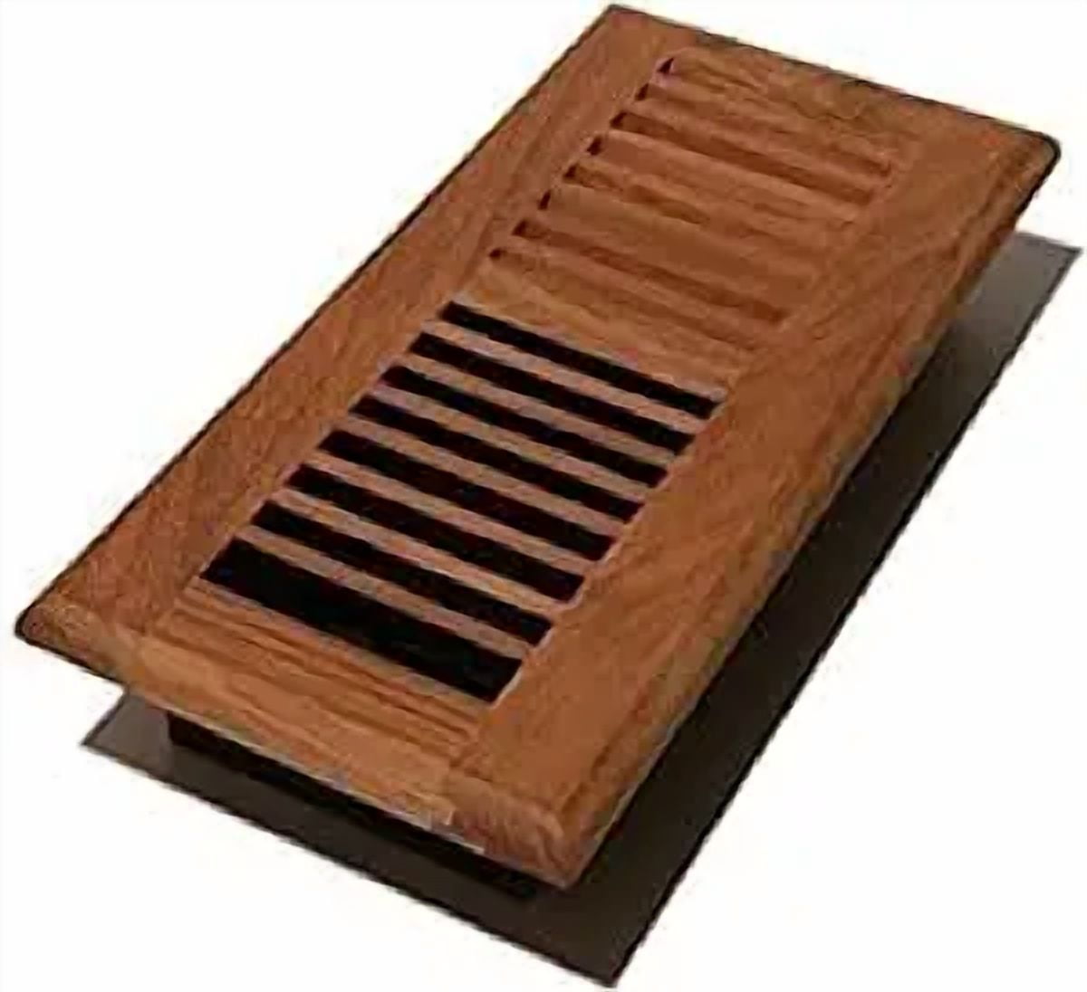 4x14NC Floor Unfinished Brazilian Cherry Register with Metal Dumper