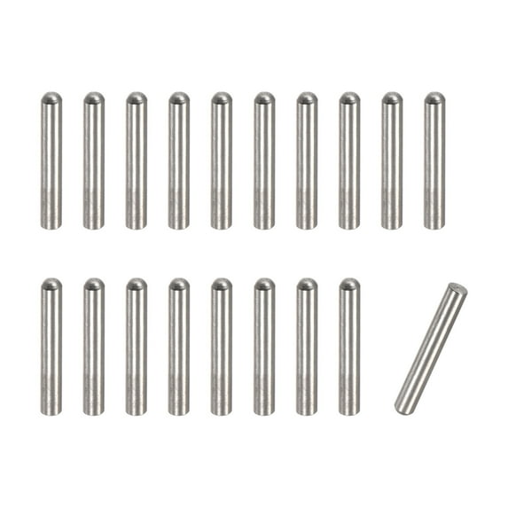 4x14mm Dowel Pins, 20 Pack Round Head Flat Chamfered End Dowel Pin