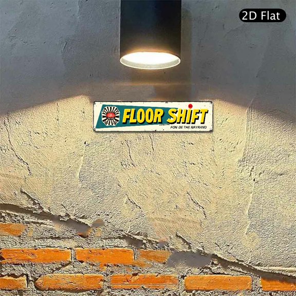 4x16 Inch Aluminum Metal Sign, Vintage Floor Shift Automotive Design Retro Wall Decor 1pc for Garage Workshop Home Office Wall Art