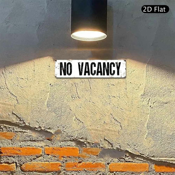 4x16 Inch Aluminum Sign, No Vacancy Rustic Metal Wall Art for Hotel Motel Lodge Decor 1pc