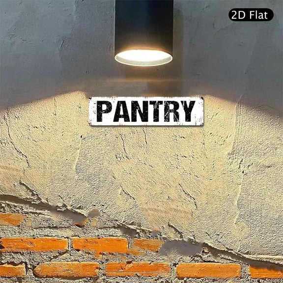 4x16 Inch Aluminum Wall Art, Vintage Pantry Lettering Metal Sign 1pc for Kitchen Pantry Door and Farmhouse Home Decor