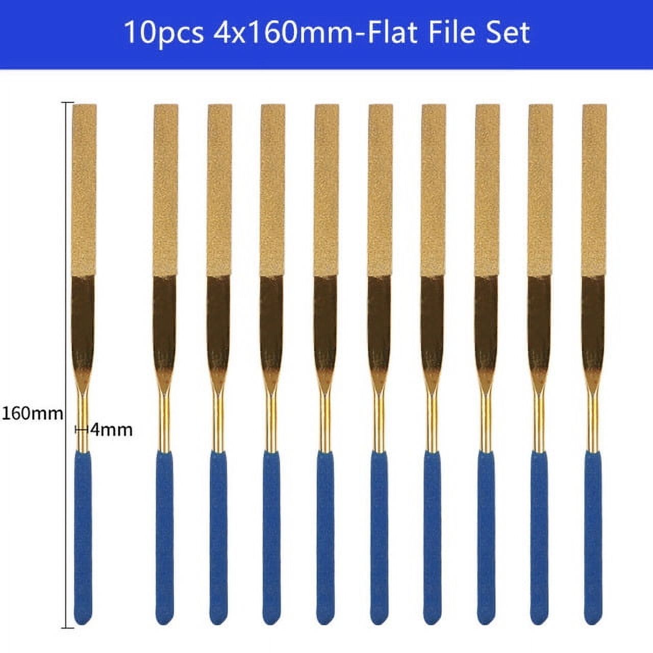 4x160mm Diamond file Diamond set Flat small file knife Alloy titanium ...