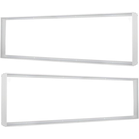 4x1FT Surface Mount Kit, 2 Set Aluminium Surface Mounting Bracket Kit, 4' by 1' Ceiling Mount Frame, for 48"x12"  Flat Panel Light, Drop Ceiling Troffer Light Fixtures ( of 2)