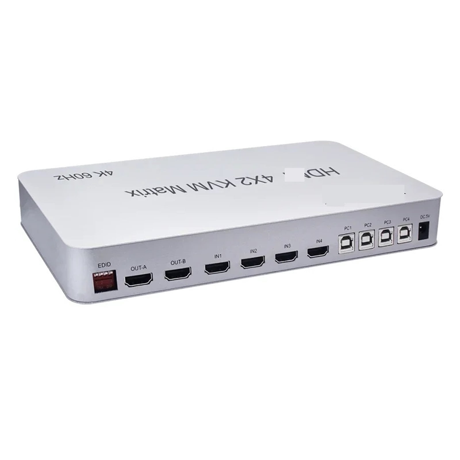 4x2 4K 60Hz KVM Switcher, Smart HD Media Hub for 4 Computers