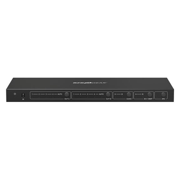 4x2 HDMI 4K 60Hz 18Gbps Matrix Switcher with Audio & Downscaling Support, Black