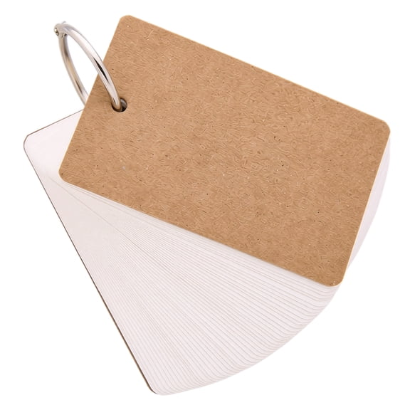 4x2 Inch Binder Ring Flash Cards Blank Study Cards with Metal Ring for Note Taking Vocabulary Learning Office Organization Portable Paper Notepad