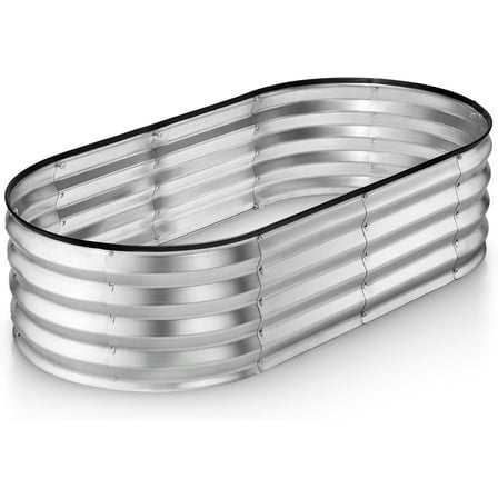 Galvanized Raised Garden Beds Outdoor // 4x2x1 ft er Raised Beds for Gardening, Vegetables,  // Large  Garden Box () //  Tool- Design