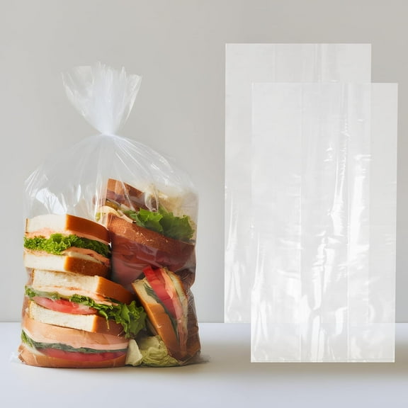 4x2x12 Clear Food Grade Durable Transparent Poly Bags - Clear Storage Bags - Great for Cooking, Baking, Candy, Cookies and Pastries (5000)