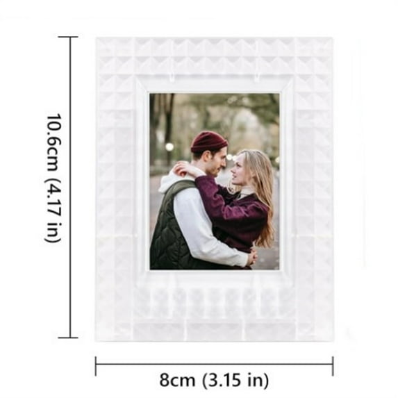 4x3 Inches Photo Frame 1 Pack,Mini Plastic Photo Frame,Vertical Photo Frame,Photo Frame with Two Placement Modes,Bright Mini Photo Frame (Clear)